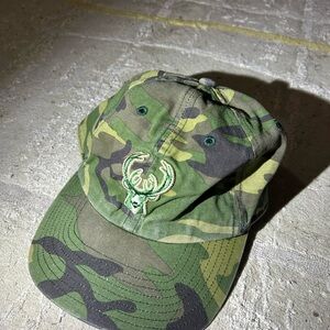 BUCKS NBA Camouflage Baseball Cap with Deer Logo
